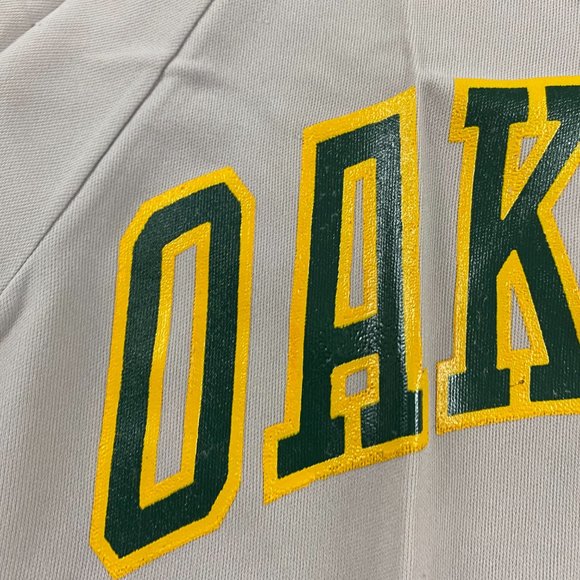 Vintage MacGregor Sand Knit Oakland Athletics A's Baseball Jersey Mens Small MLB - Picture 4 of 8